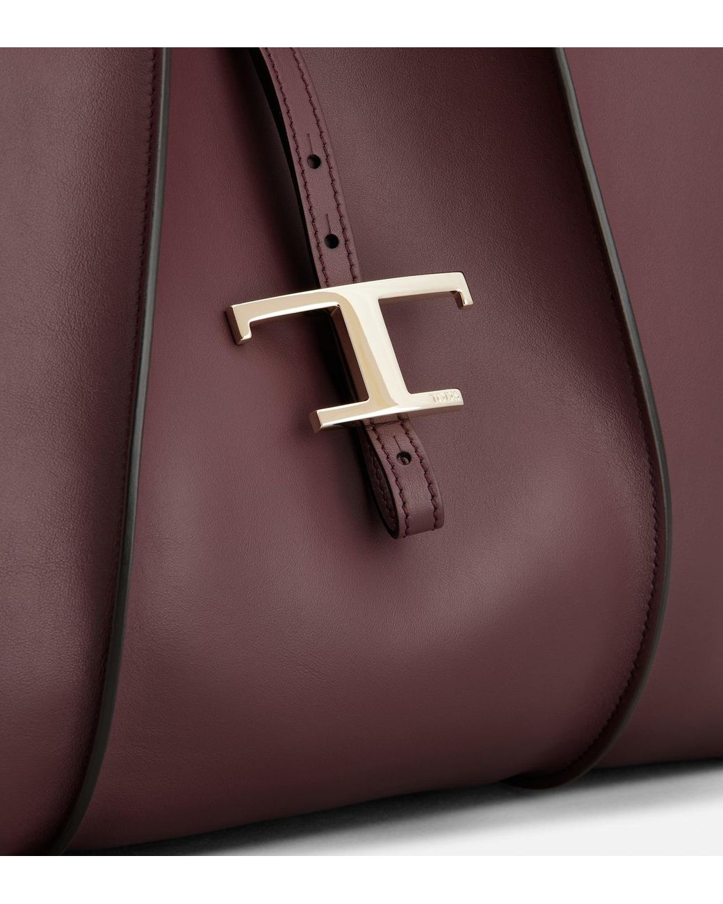 Tod's Brown T Timeless Shopping Bag