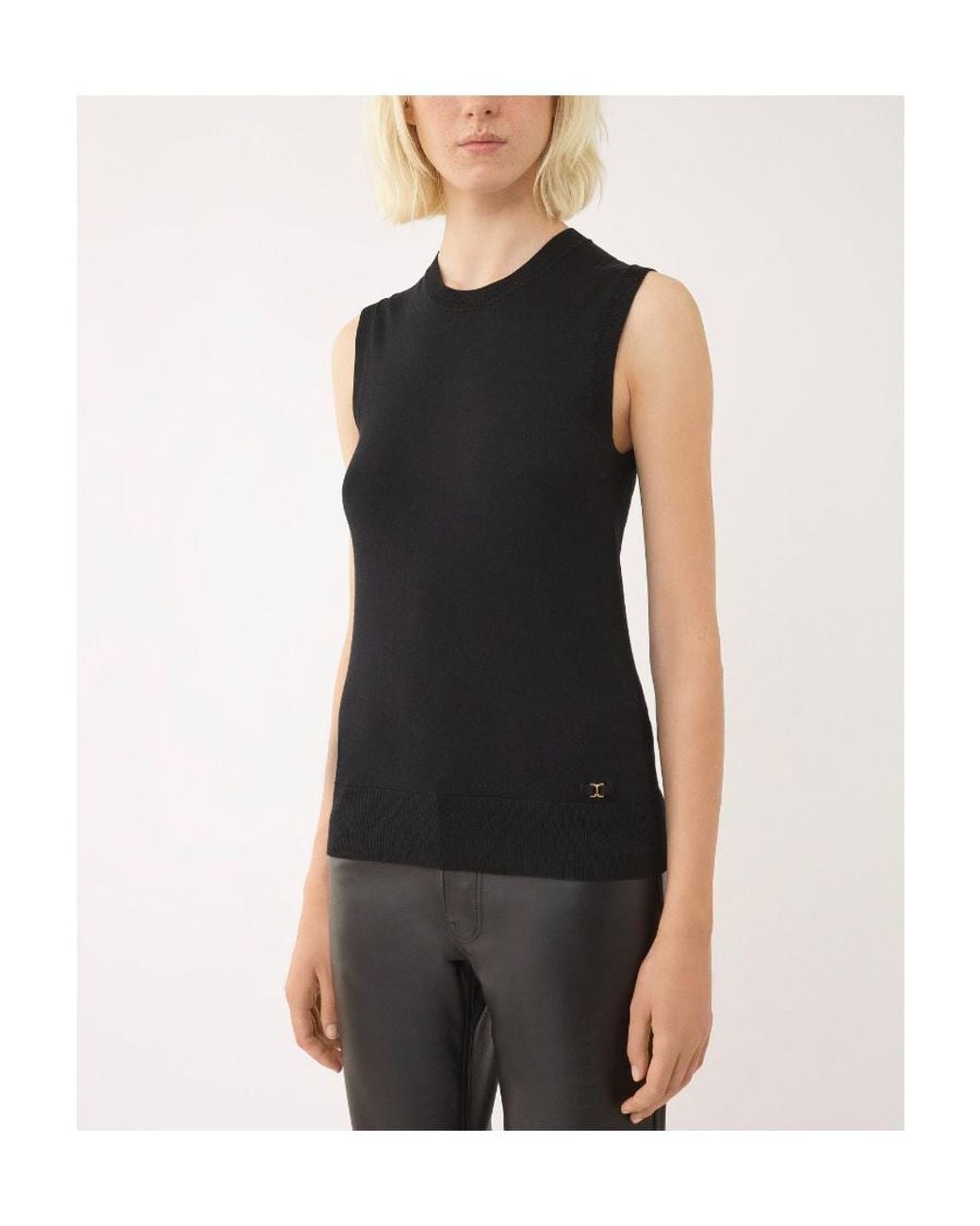 Chloé Black Chloé Sleeveless Knitted Top