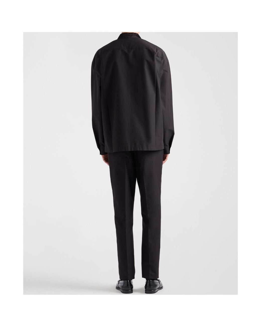 Prada Black Logo Detailed Tailored Trousers for men