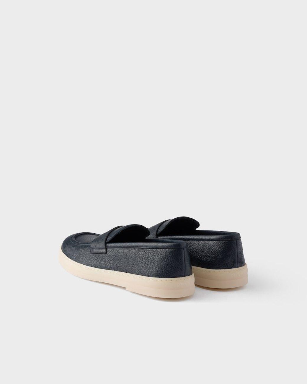 Prada Blue Logo-Detailed Loafers for men