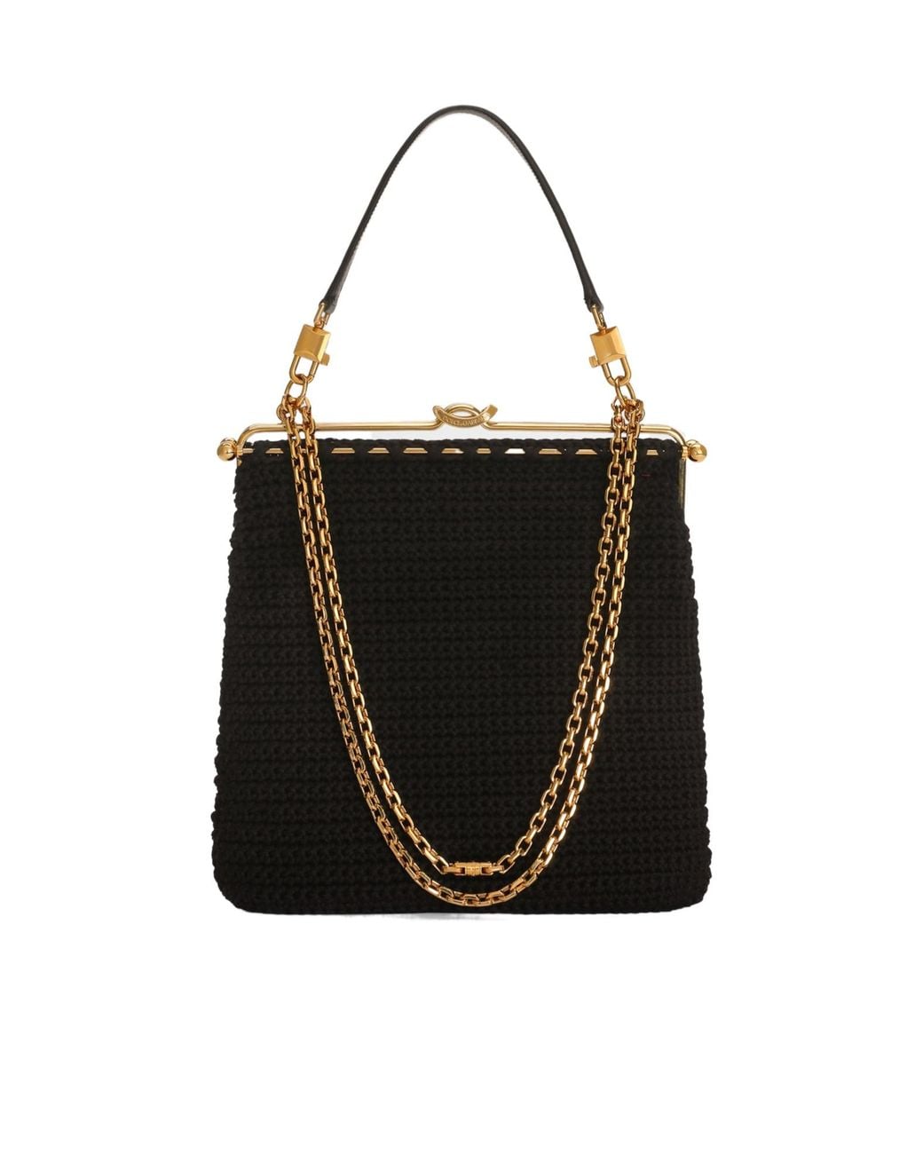 Dolce & Gabbana Black Dina Shoulder And Crossbody Bag