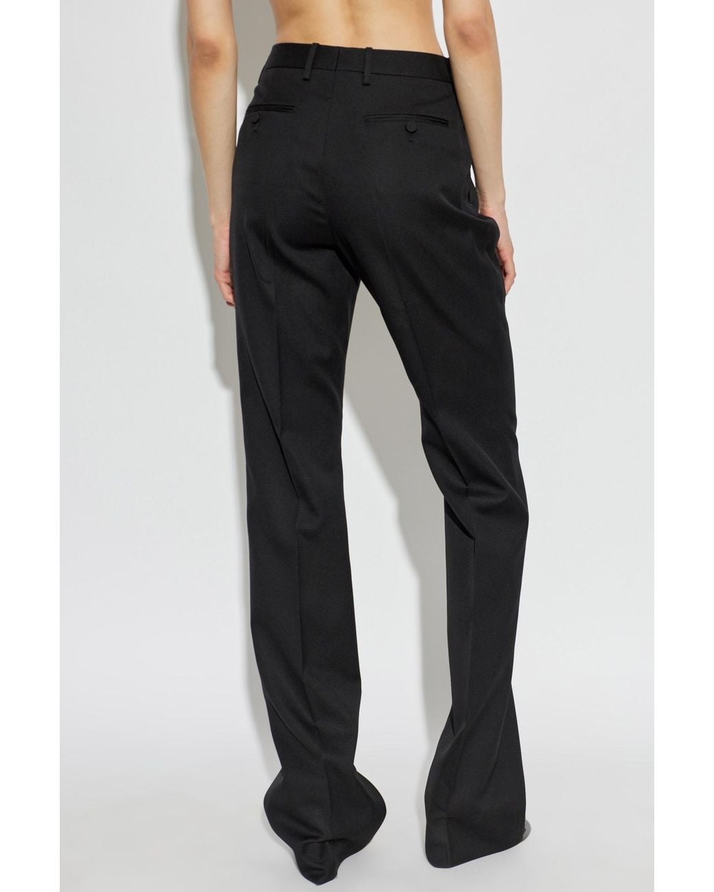 Tom Ford Black Tailored Straight-Leg Pants
