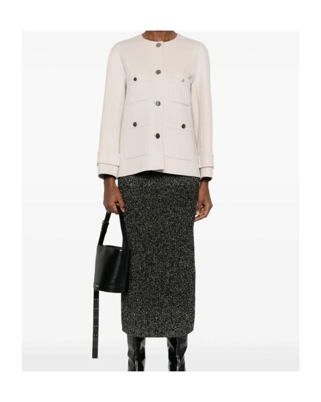 Max Mara White 'S Alba Cropped Jacket