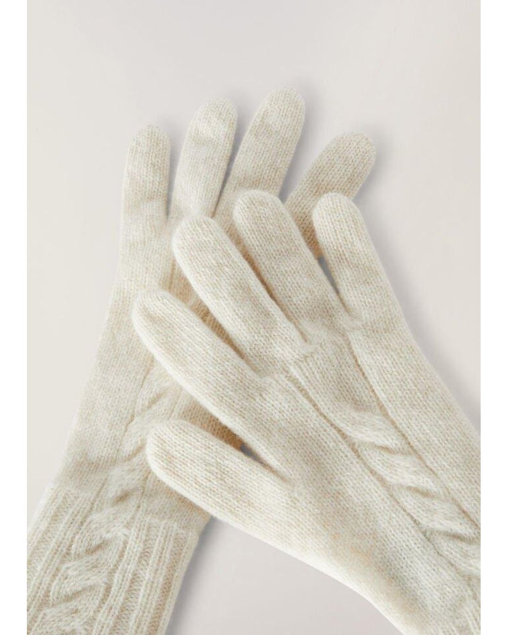Loro Piana White Napier Gloves