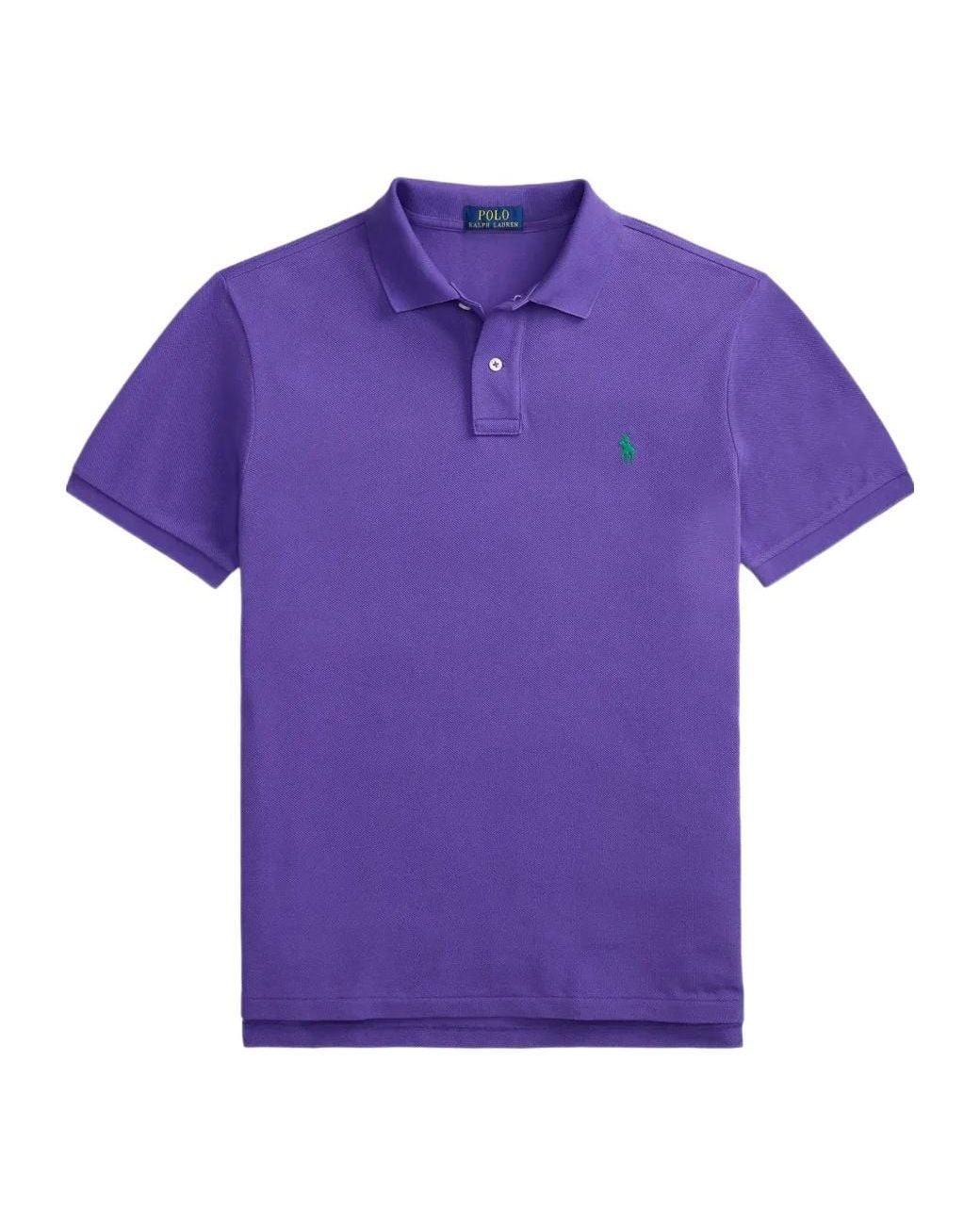 Polo Ralph Lauren Purple Classic Logo Polo Shirt for men