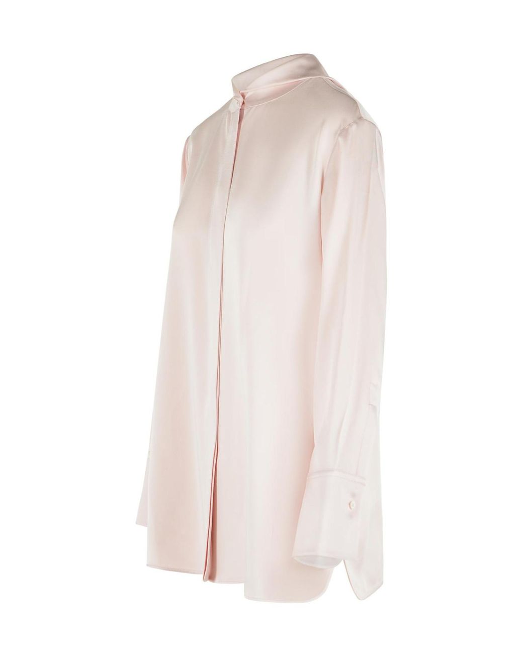 Jil Sander Pink Long-Sleeved Satin Shirt