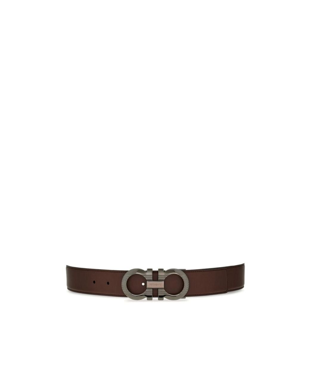 Ferragamo White Reversible Belt for men
