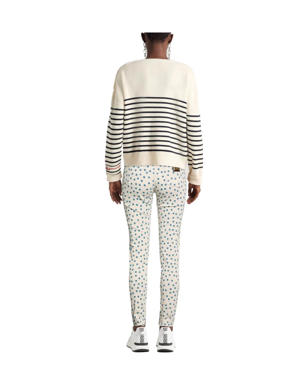 Dolce & Gabbana Natural Colorful Polka Dot Skinny Jeans