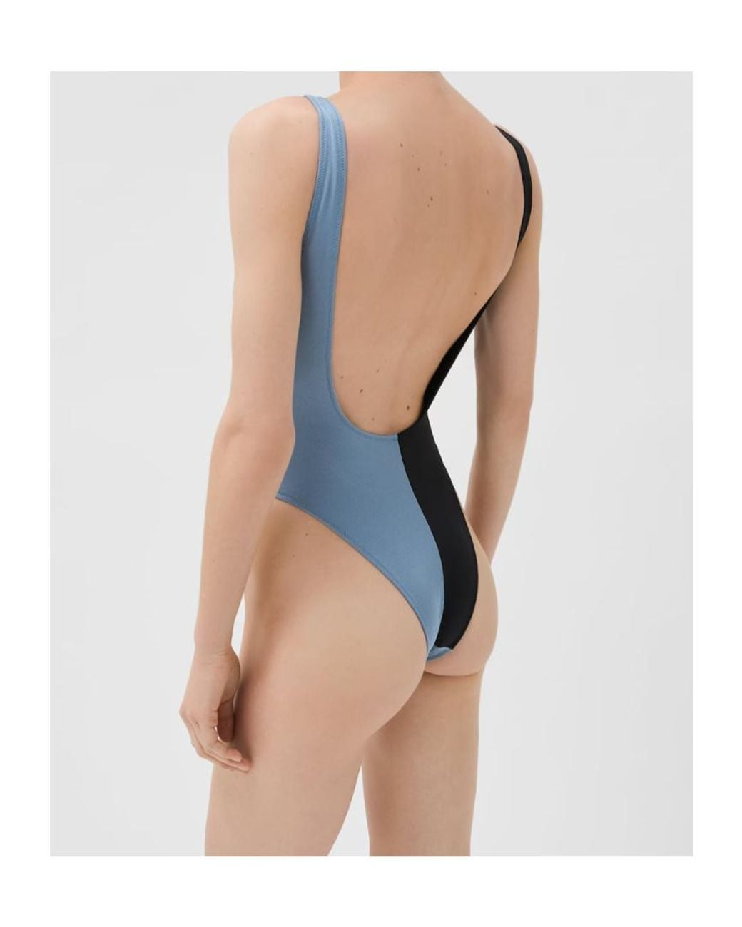 Versace Blue Twist Panel One-Piece Swimsuit