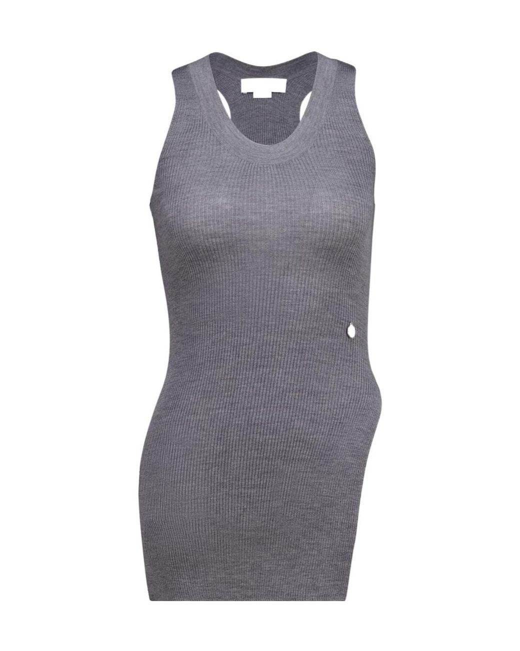 Stella McCartney Gray Sleeveless Asymmetric Top