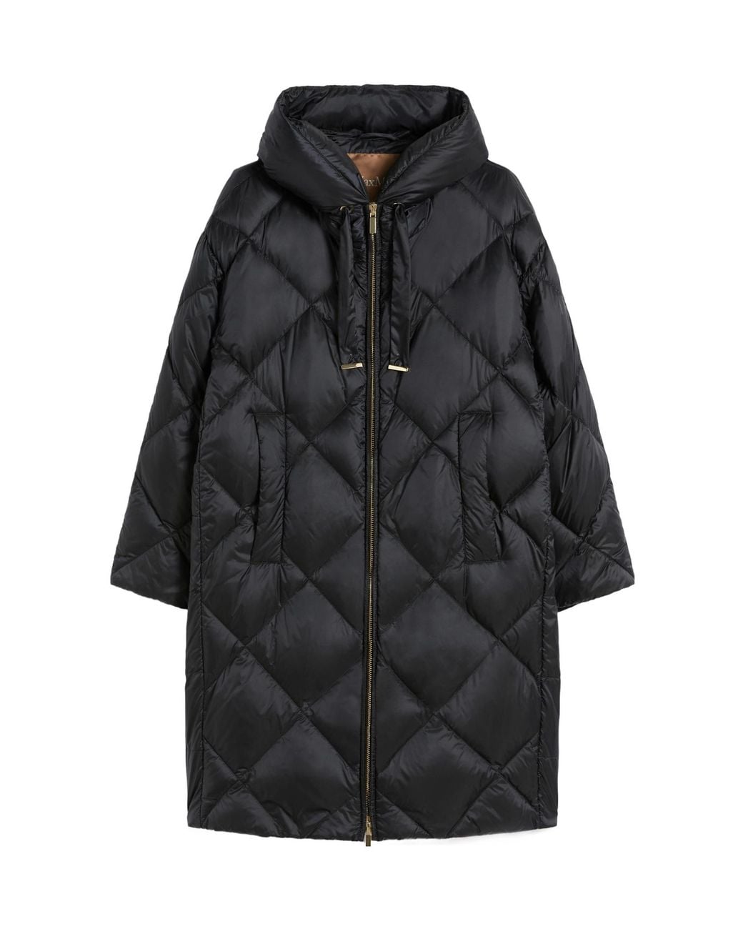 Max Mara Black The Cube Mtctrefe Hooded Midi Puffer Jacket