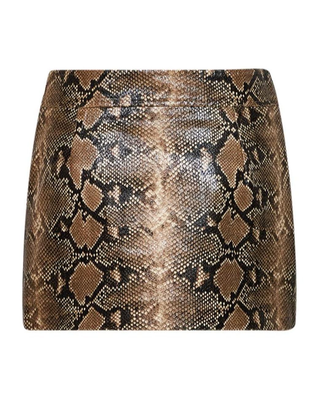 ERMANNO FIRENZE Metallic Printed Mini Skirt