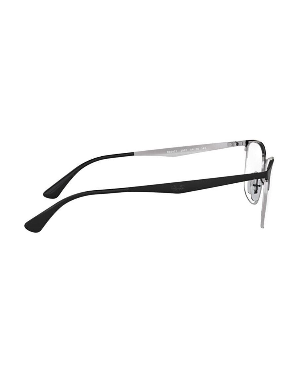 Ray-Ban Metallic Rectangular Frame Glasses for men