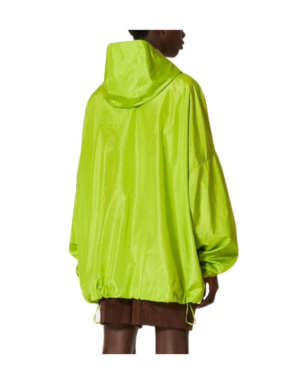 Valentino Green Half-Zipped Hooded Jacket for men