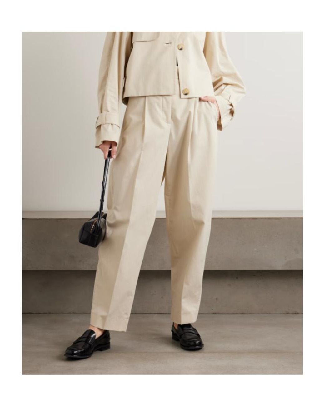 Joseph White Paver Cotton-Gauze Tapered Pants