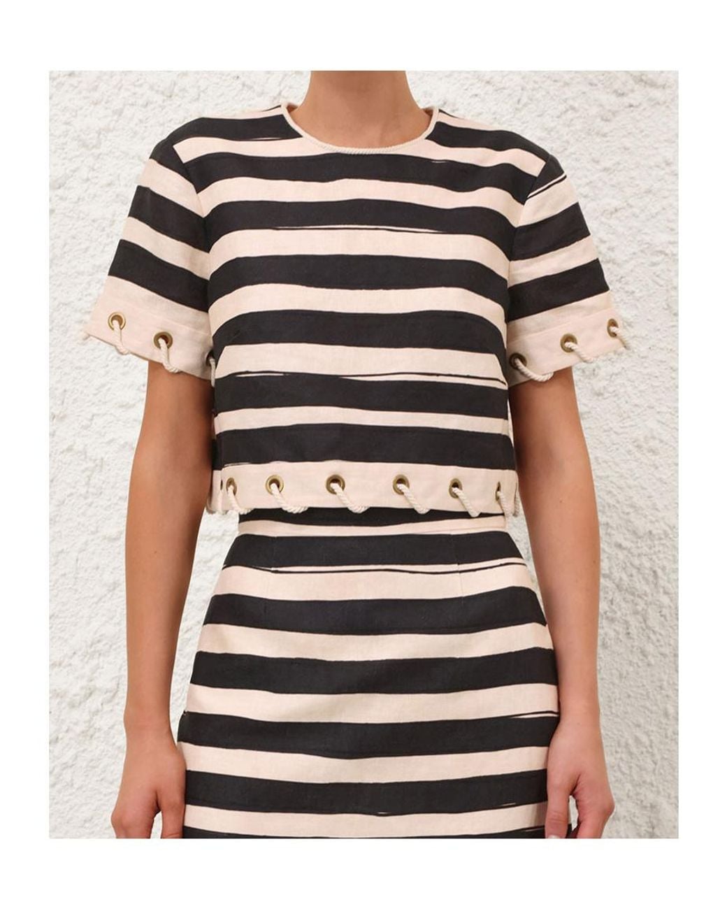 Zimmermann Black Short-Sleeved Top