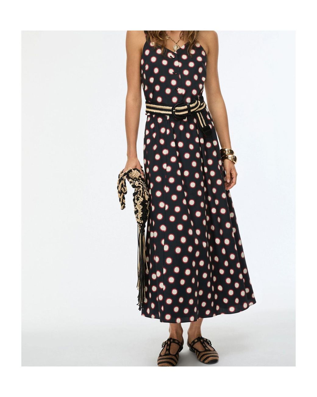 iBlues Black Printed Skirt