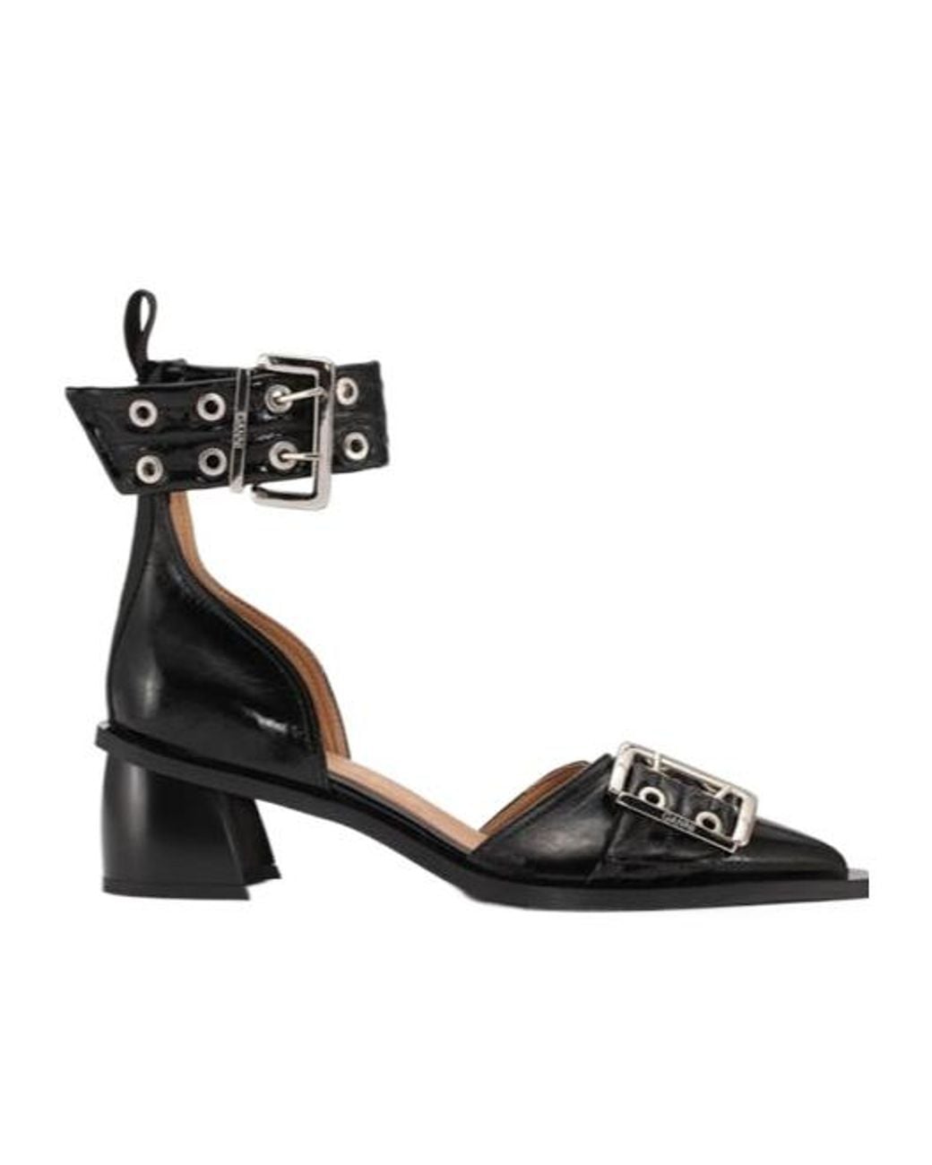 Ganni Black Chunky High Heels