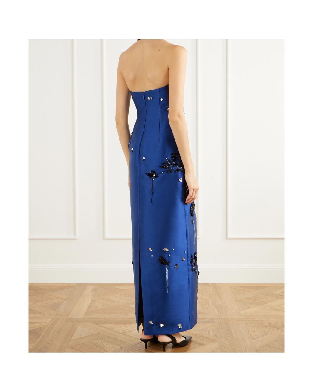Jonathan Simkhai Blue Zirell Sequin-Embellished Gown