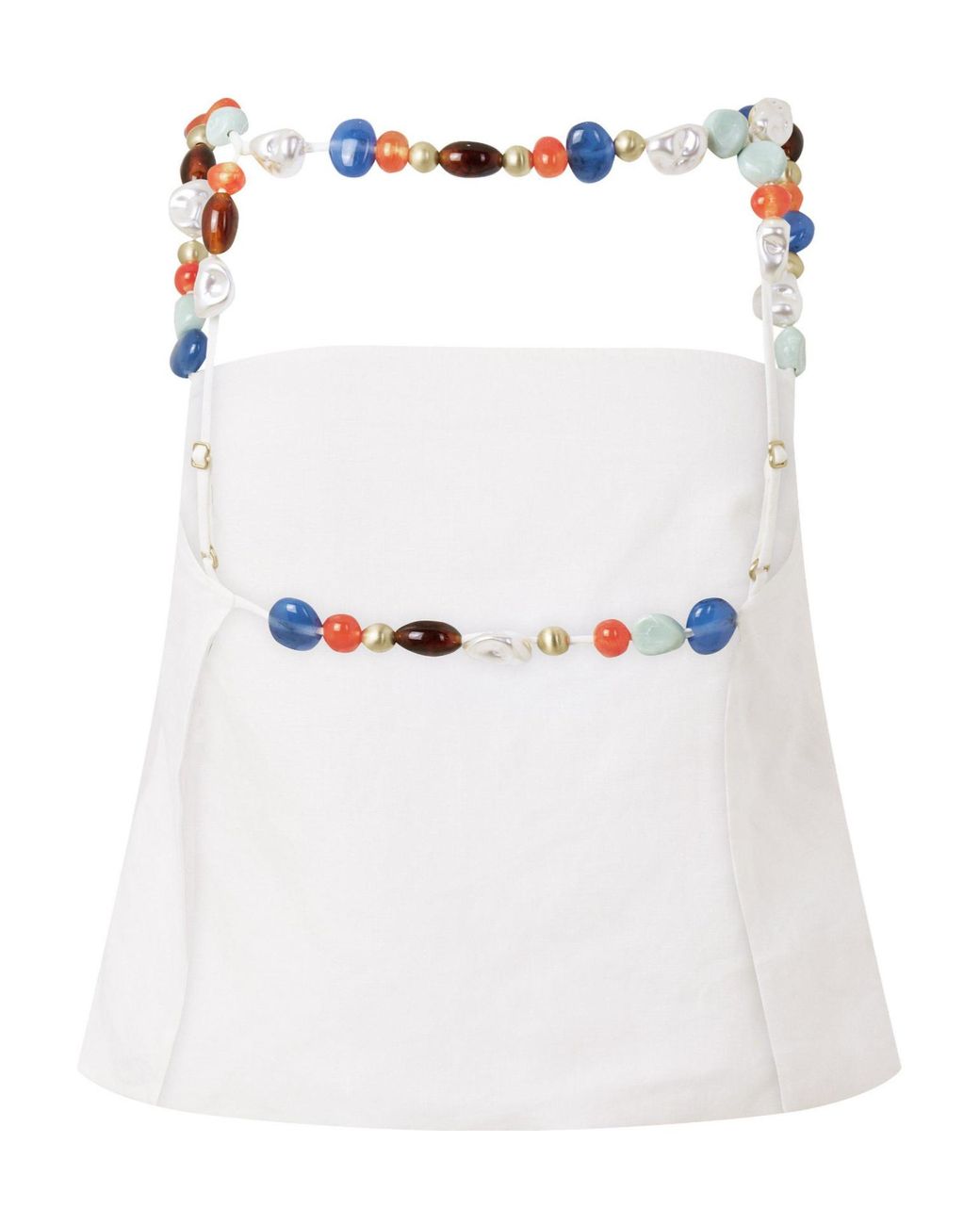 Cult Gaia White Short Sleeve Blouse