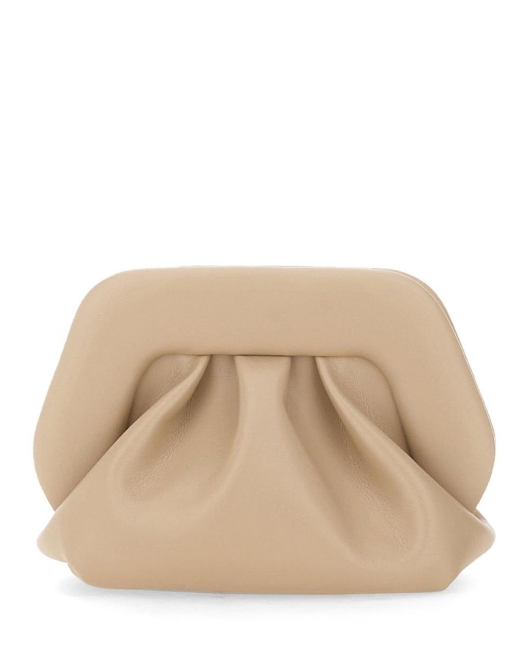 THEMOIRÈ Natural Gea Gathered Clutch Bag