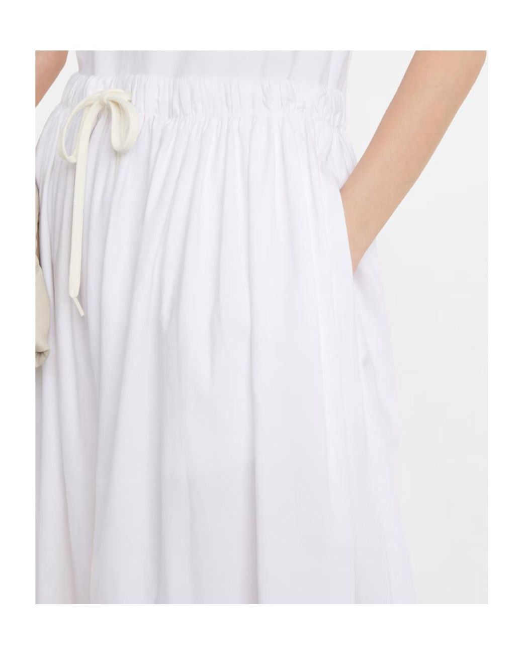 MM6 by Maison Margiela White Blend Maxi Dress