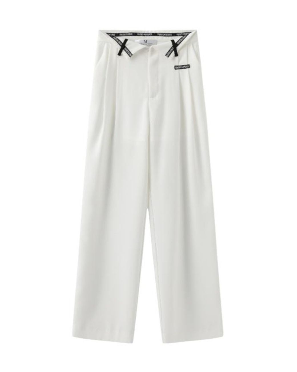 Marissa Chiara White Logo Casual Pants