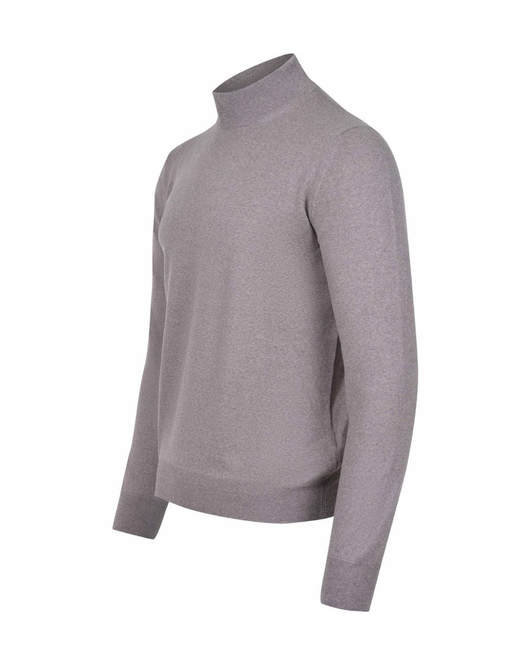 Tagliatore Gray High Neck Knitted Jumper for men