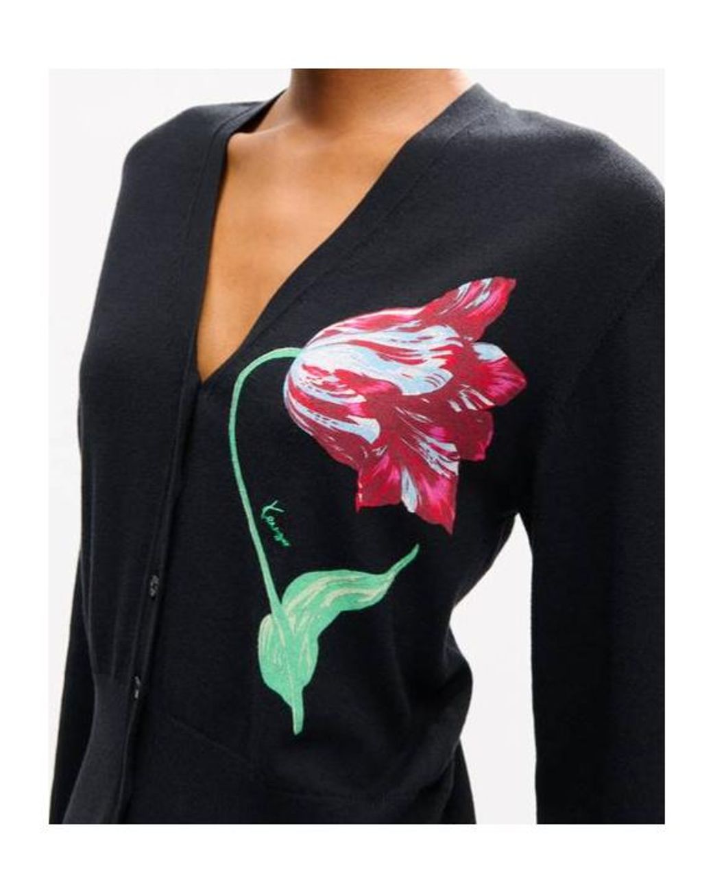KENZO Blue Tulip Cardigan