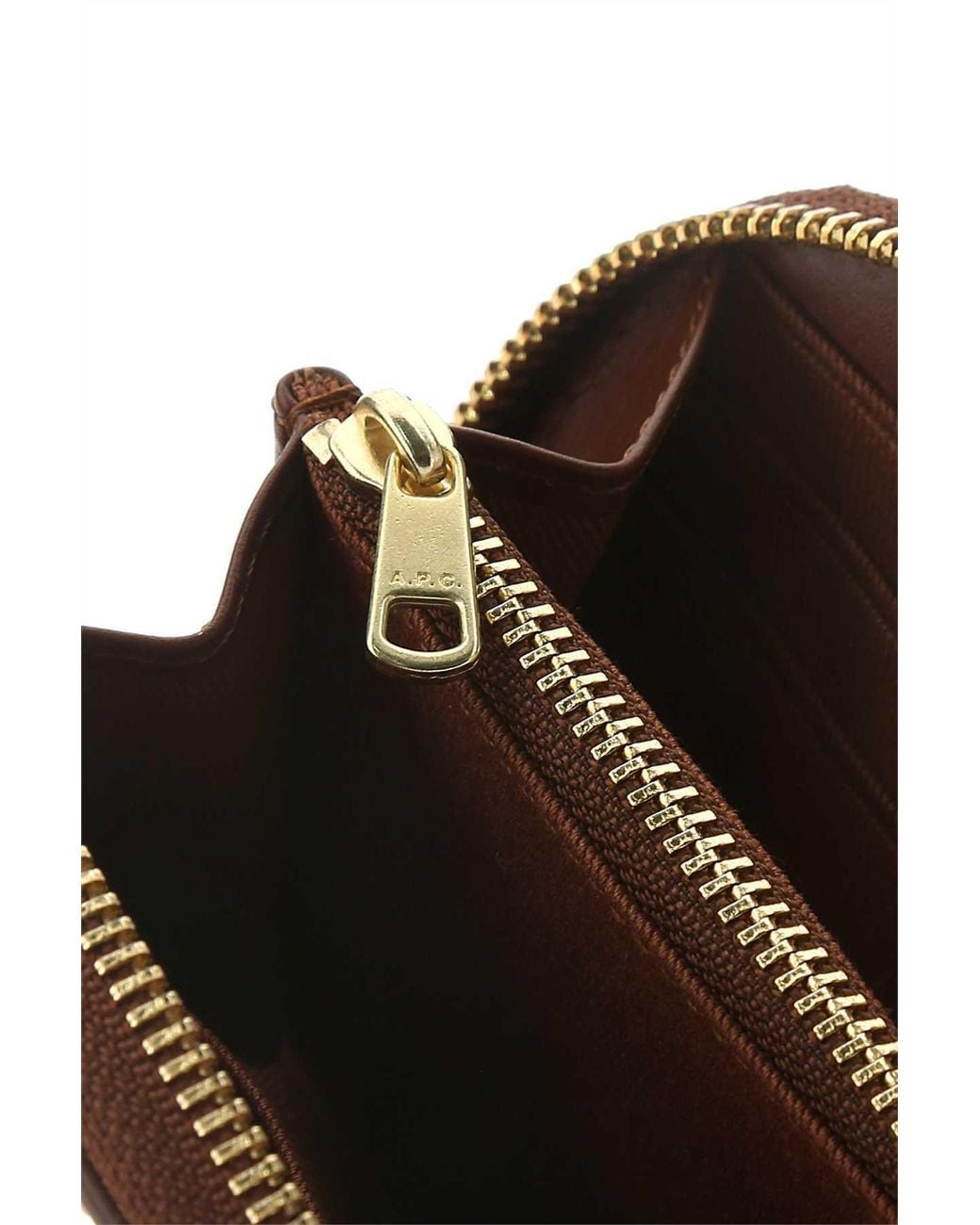 A.P.C. Brown Demi Lune Compact Wallet