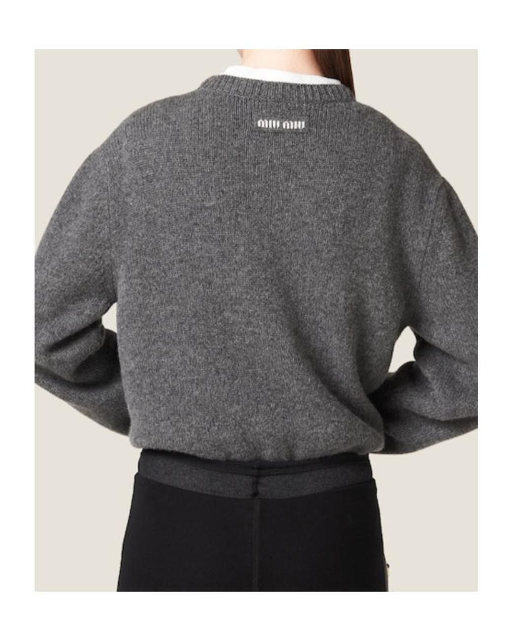 Miu Miu Gray Cashmere Sweater