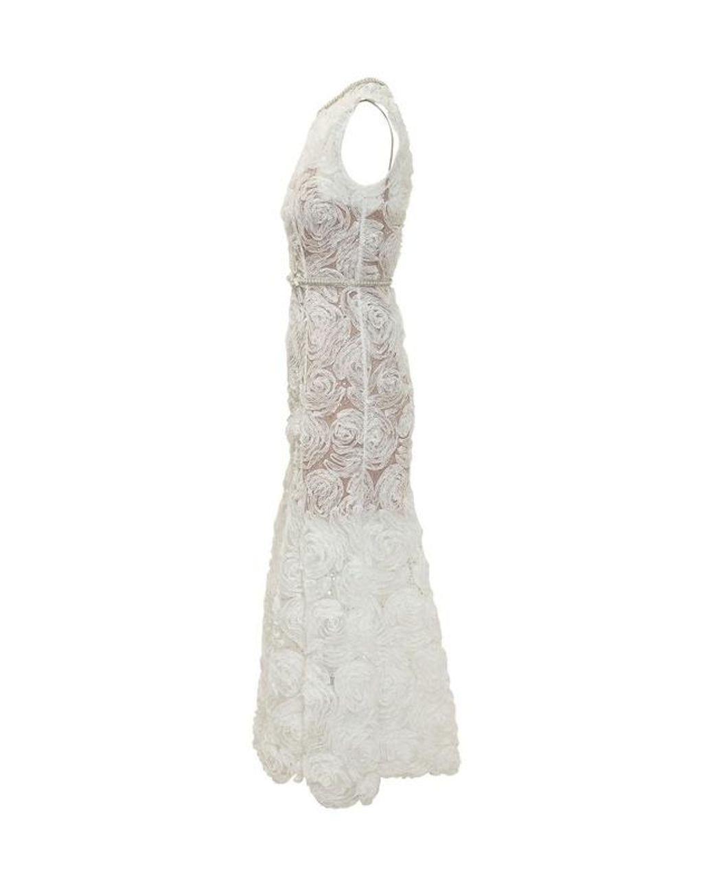 Self-Portrait Multicolor Tulle Lace Midi Dress