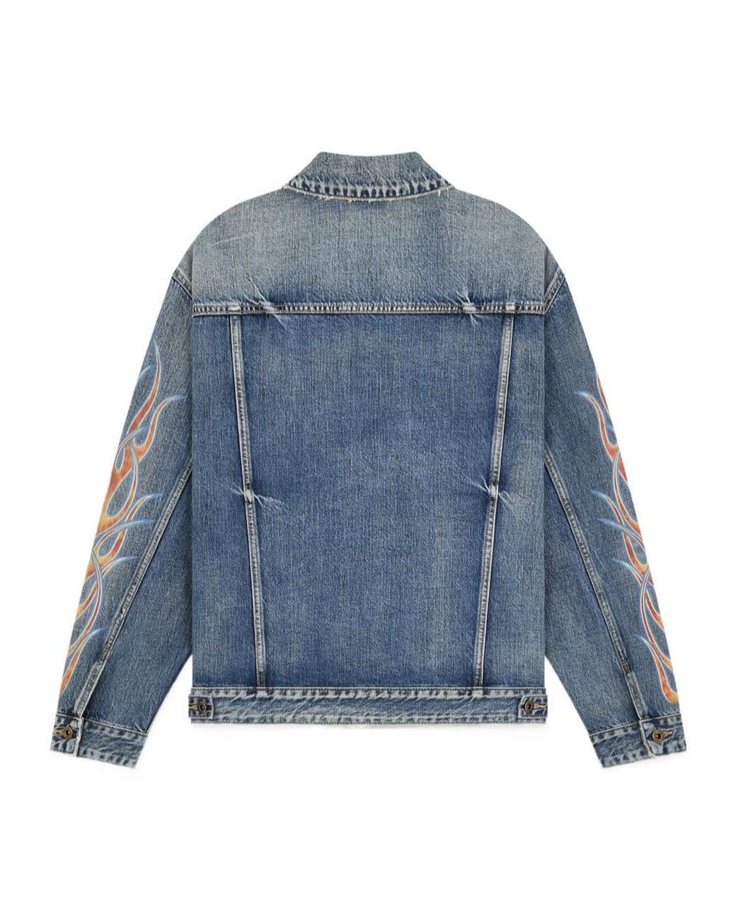 we11done Blue Flame Micro-Label Denim Jacket for men
