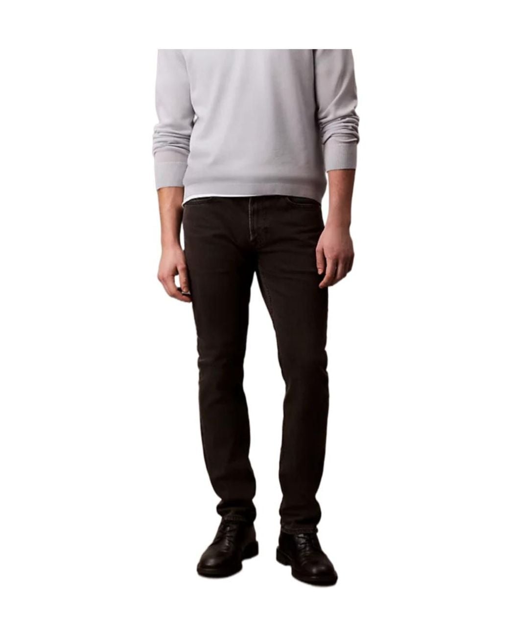Calvin Klein Gray Slim Fit Jeans for men