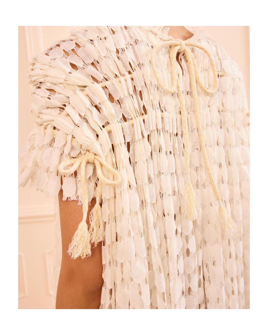 Ulla Johnson Natural Layla Lace Mini Dress