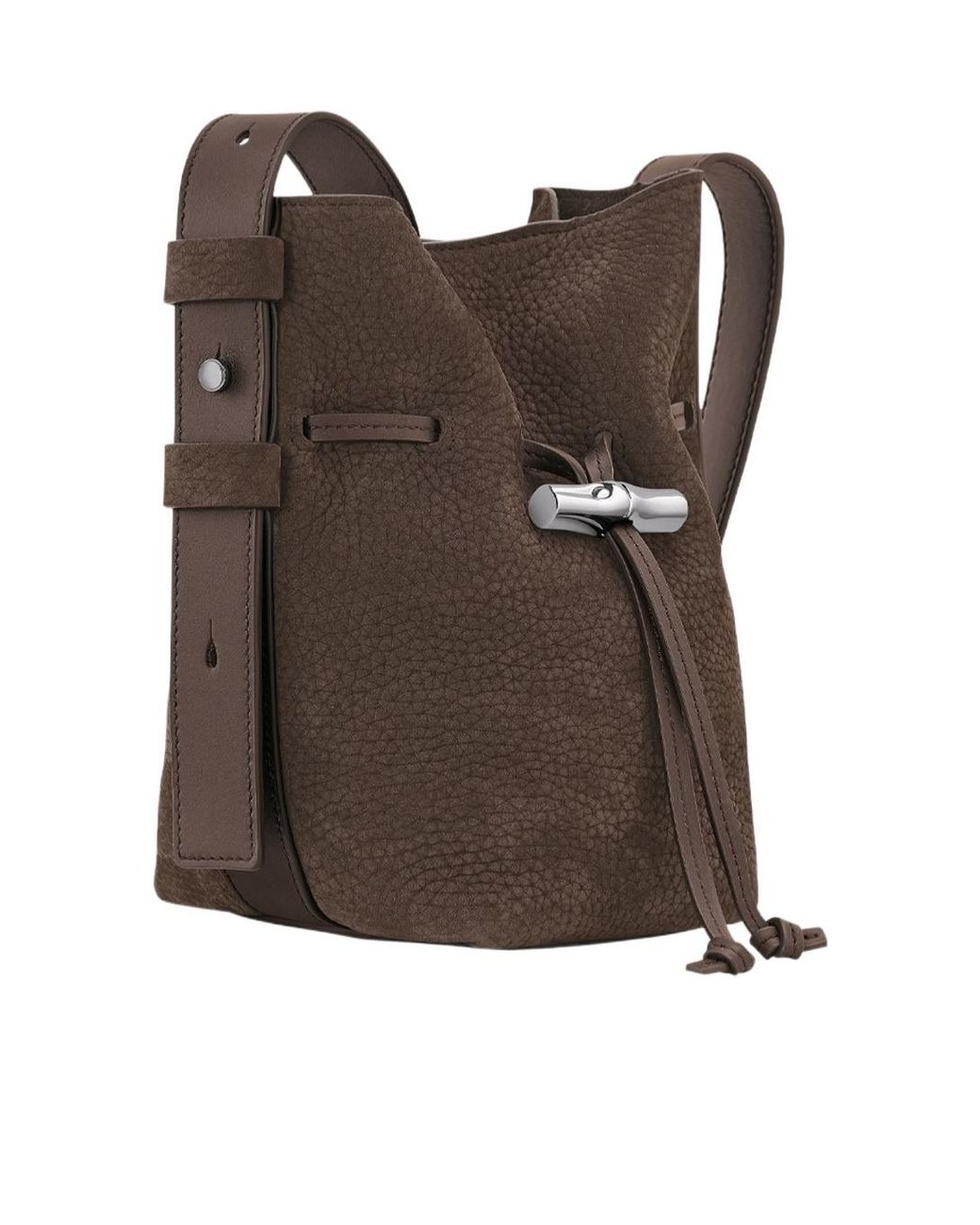 Longchamp Brown Le Roseau S Bucket Bag