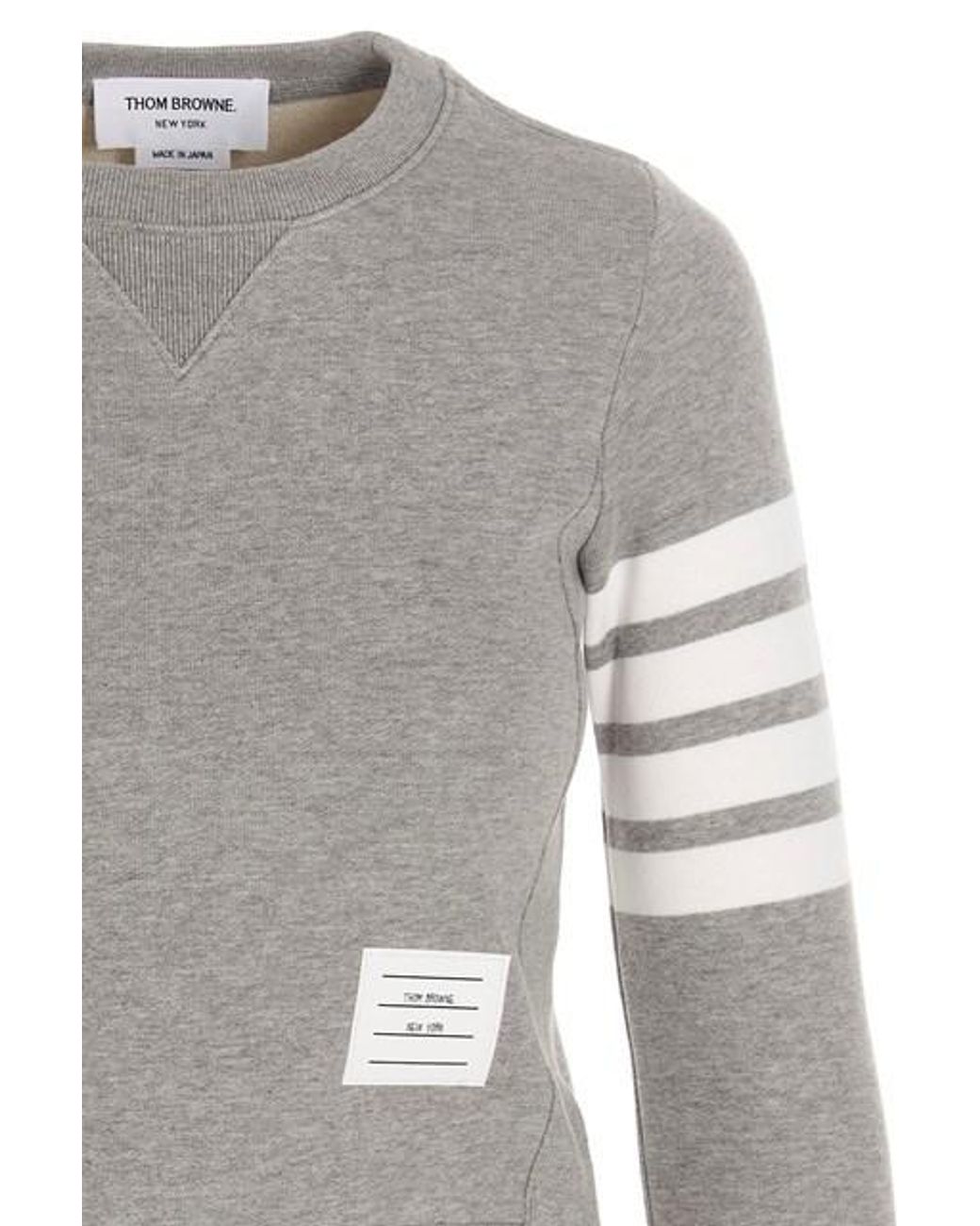 Thom Browne Gray Classic Loopback 4-Bar Sweatshirt