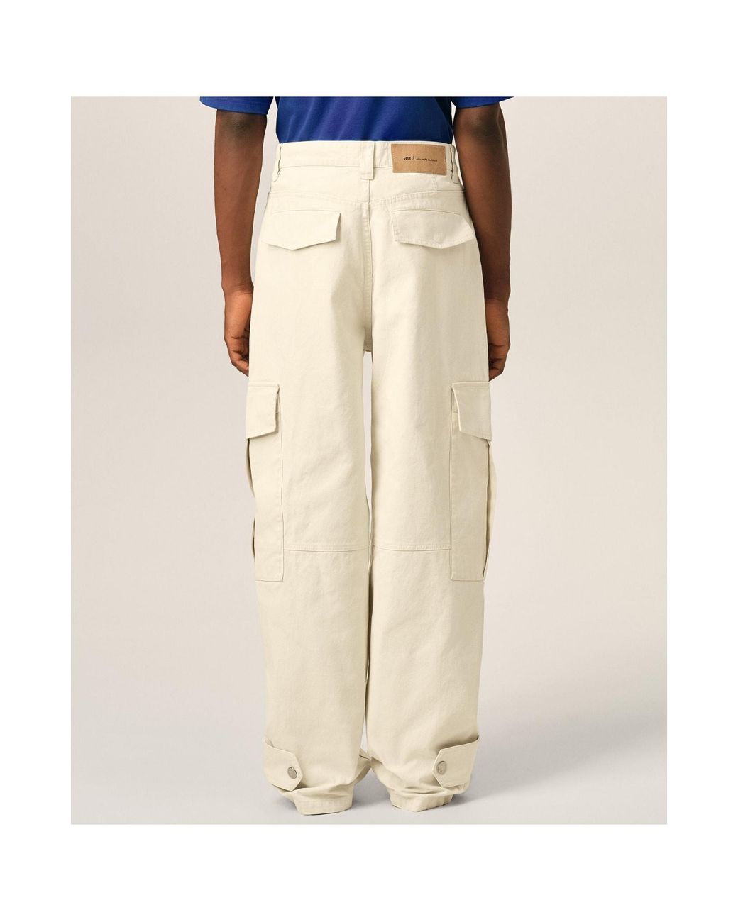 AMI Natural Ami Baggy-Fit Cargo Trousers for men