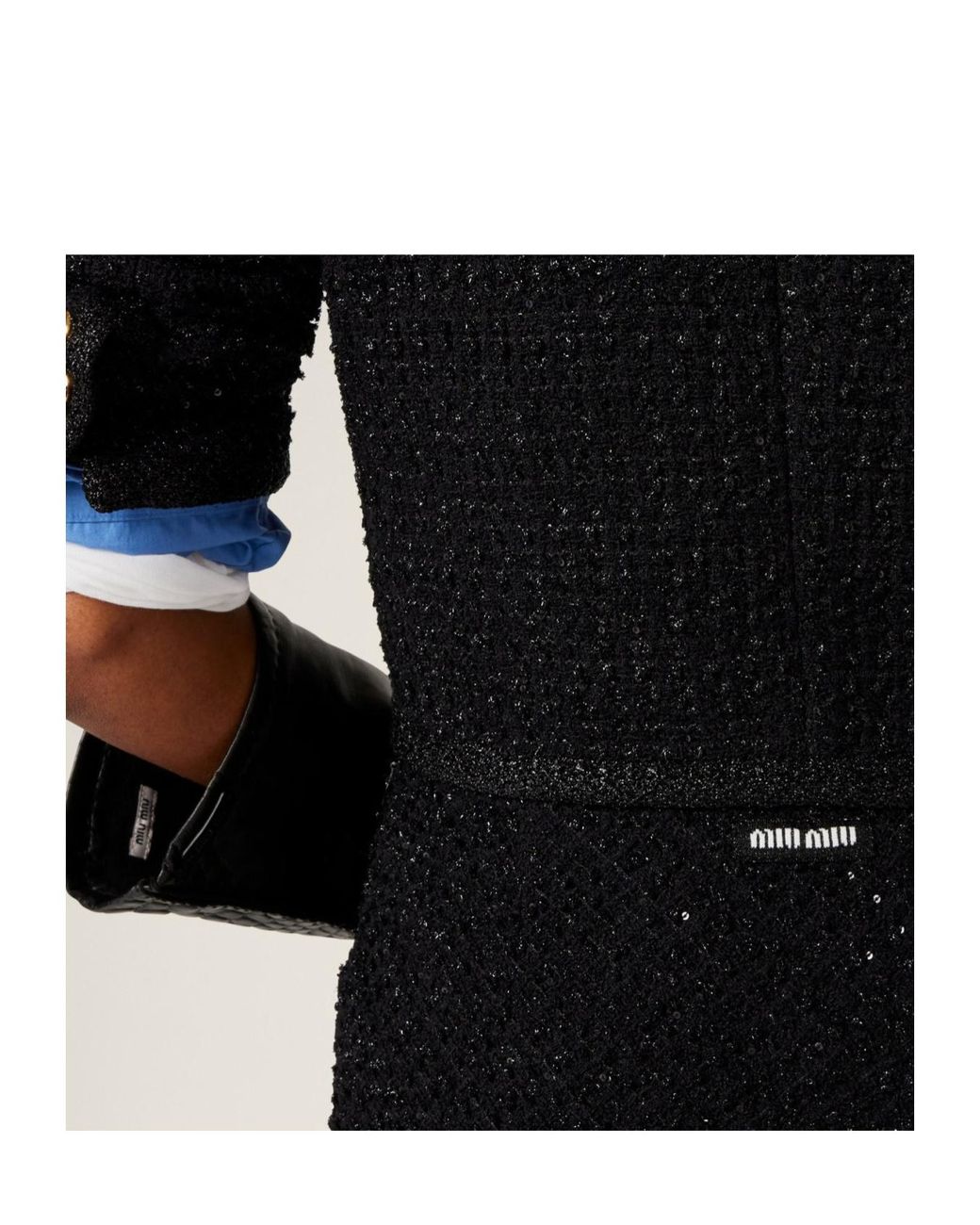 Miu Miu Black Button-Up Cropped Jacket