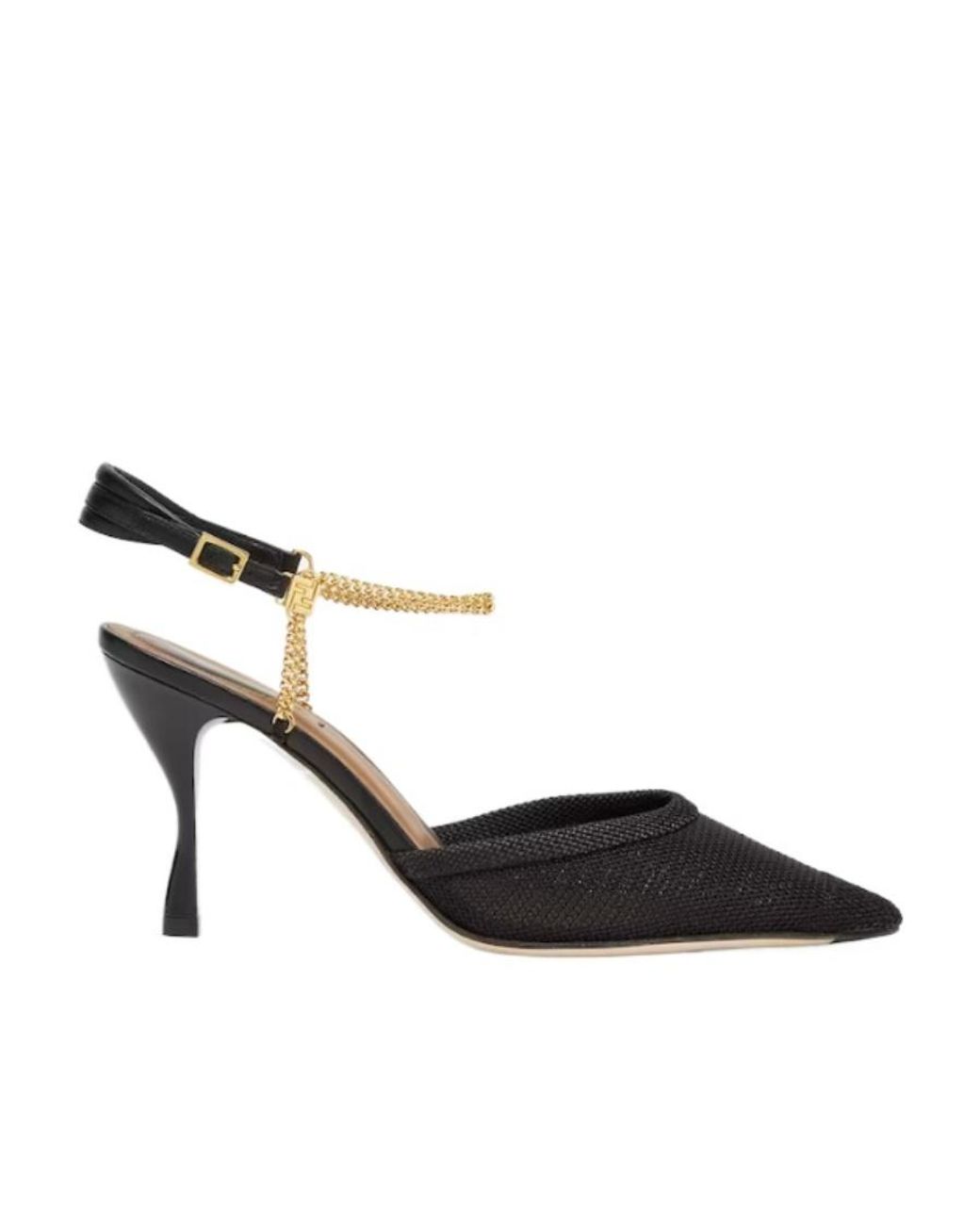 Fendi Multicolor Mesh High-Heeled Slingbacks