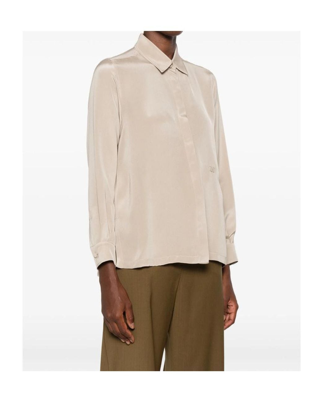 Max Mara Natural Long-Sleeved Shirt