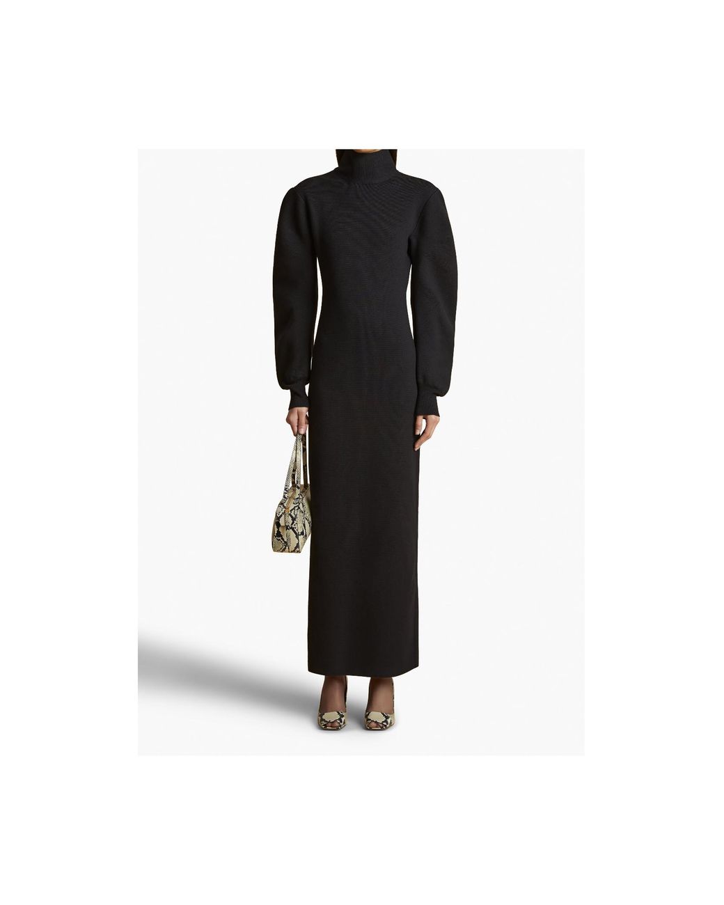 Khaite Black Storm Midi Dress