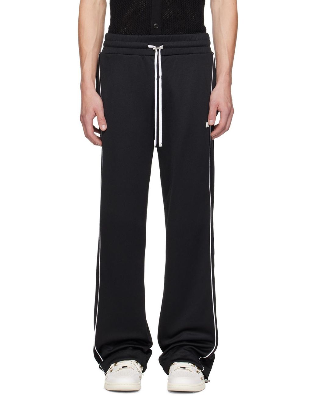 Amiri Blue Contrast-Trim Drawstring Track Pants for men