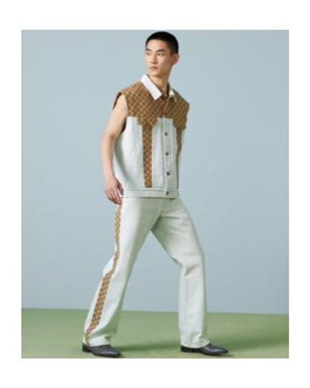 Gucci White Washed Denim Vest for men