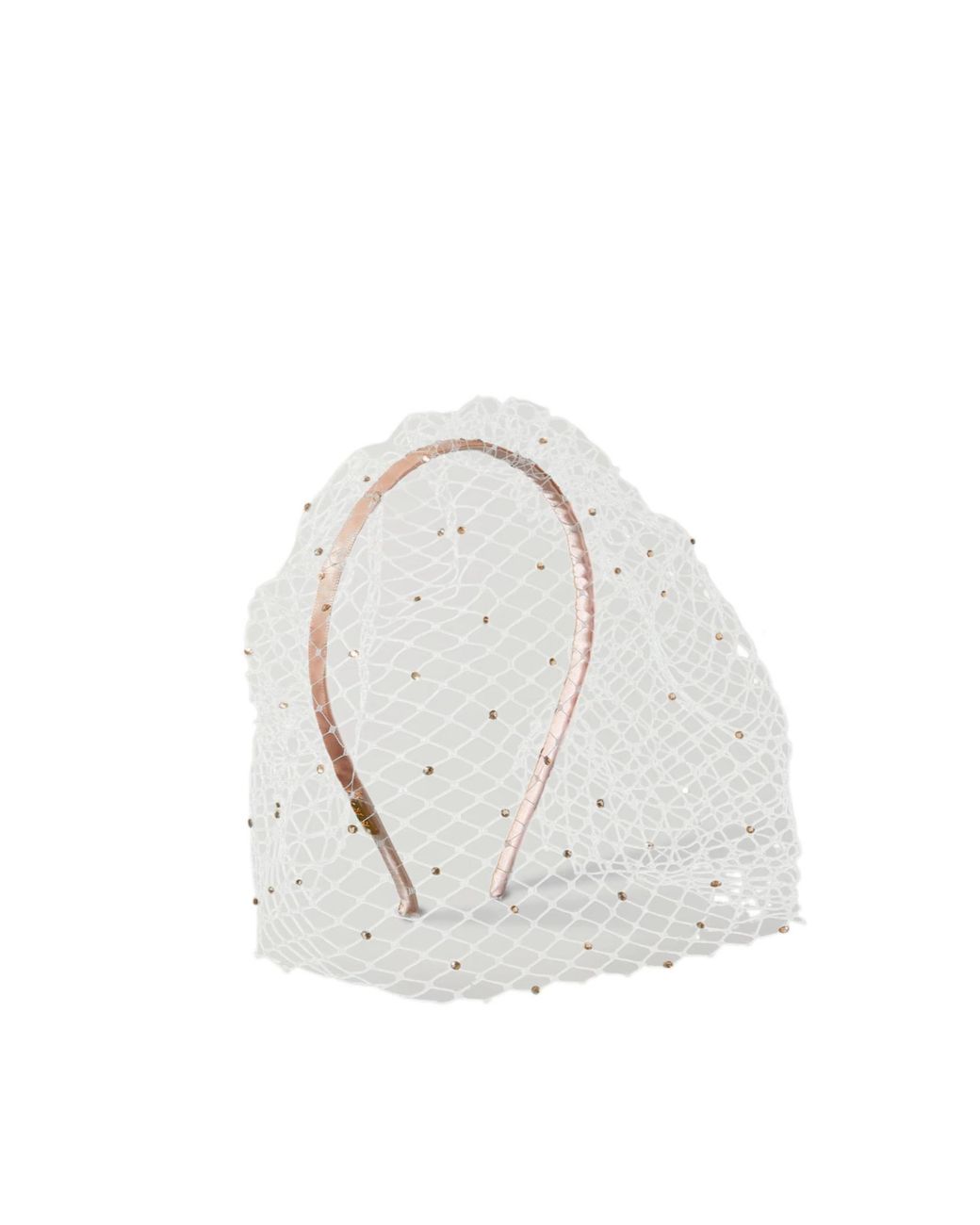 Eugenia Kim White Crystal Fishnet Headband