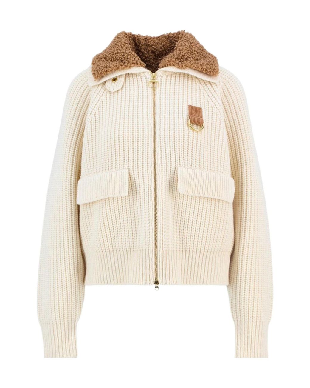 Barbour Natural Zip Shearling Sweater