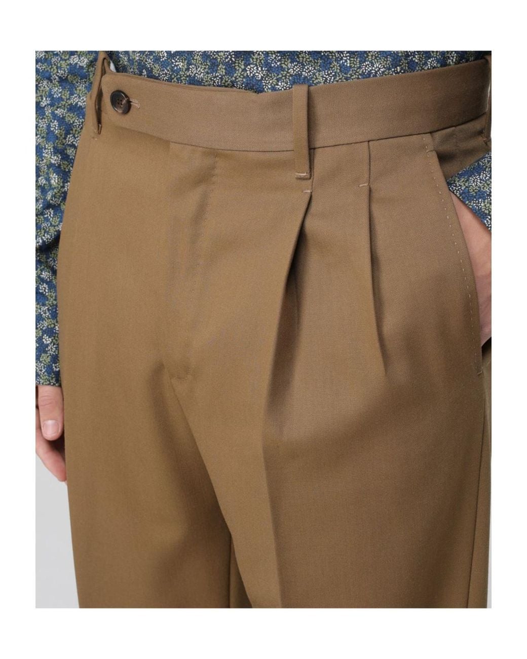 Incotex Natural Pleated Pants for men