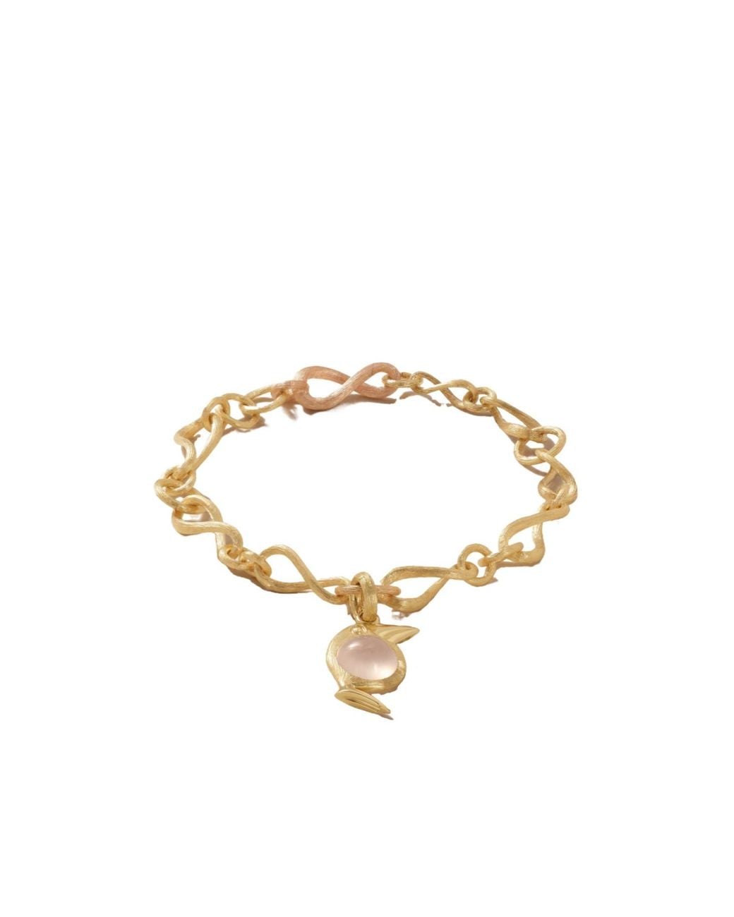 Ole Lynggaard Copenhagen Metallic And Rose Quartz Bracelet