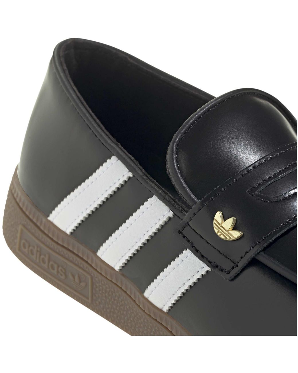 Adidas Originals Black Leather Slip-On Loafer Sneaker