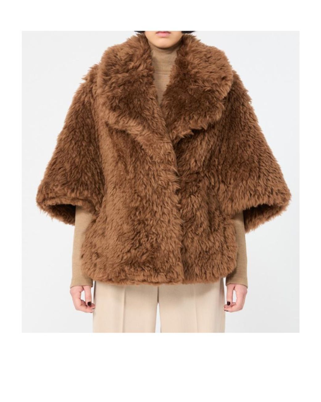 Max Mara Brown Accorta Oversized Cape